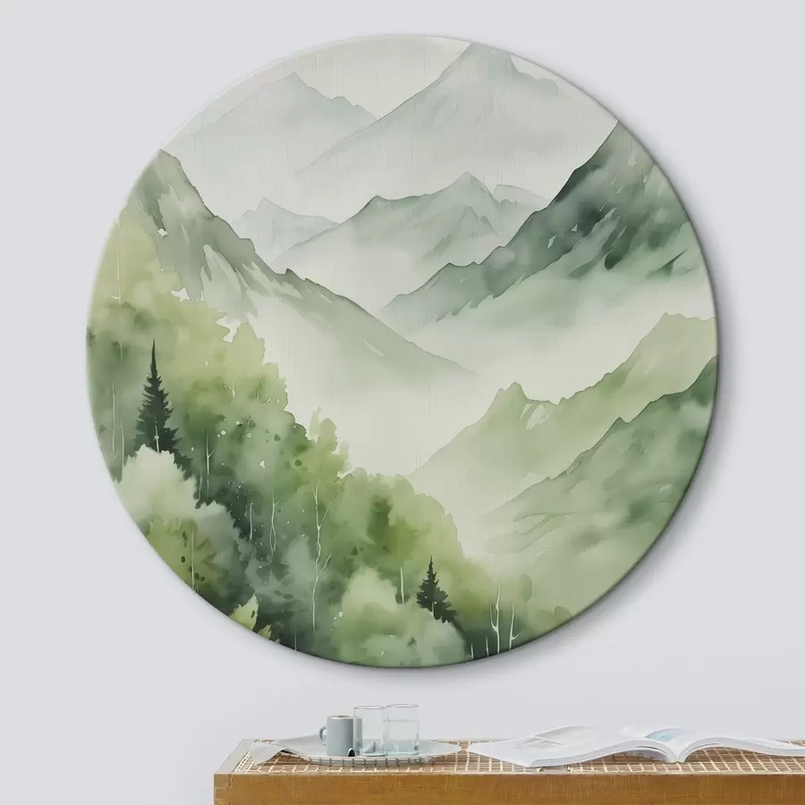 Wandbilder Laubwald in den Bergen Nachahmung des Aquarells r42122