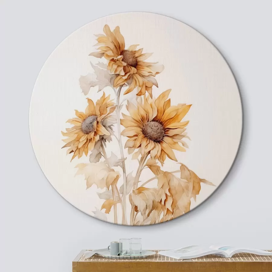 Wandbilder Sonnenblumen Imitation Aquarell r42127