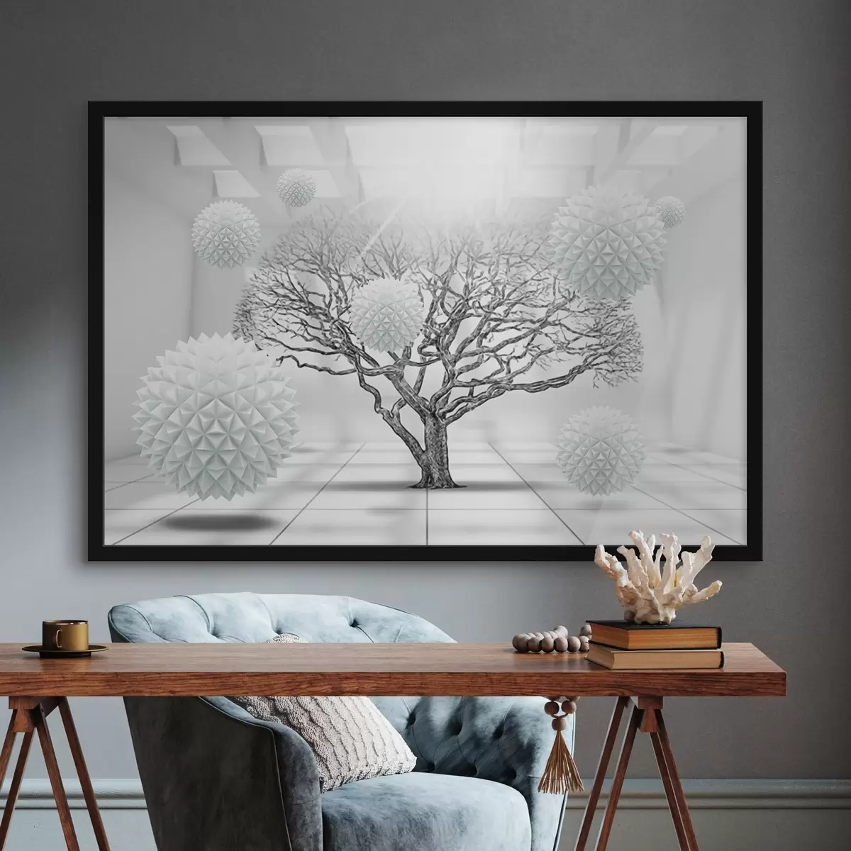 Poster Ein sich ausbreitender Baum f02828