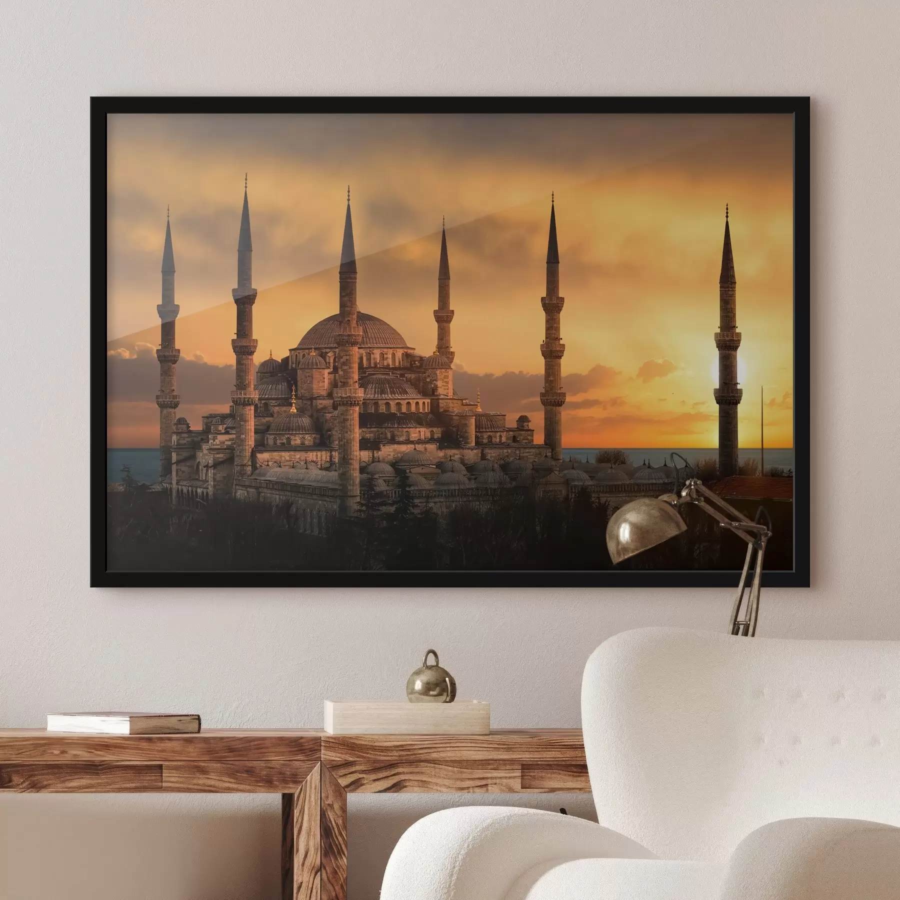 Fototapete Blaue Moschee bei Sonnenuntergang, Istanbul f33029