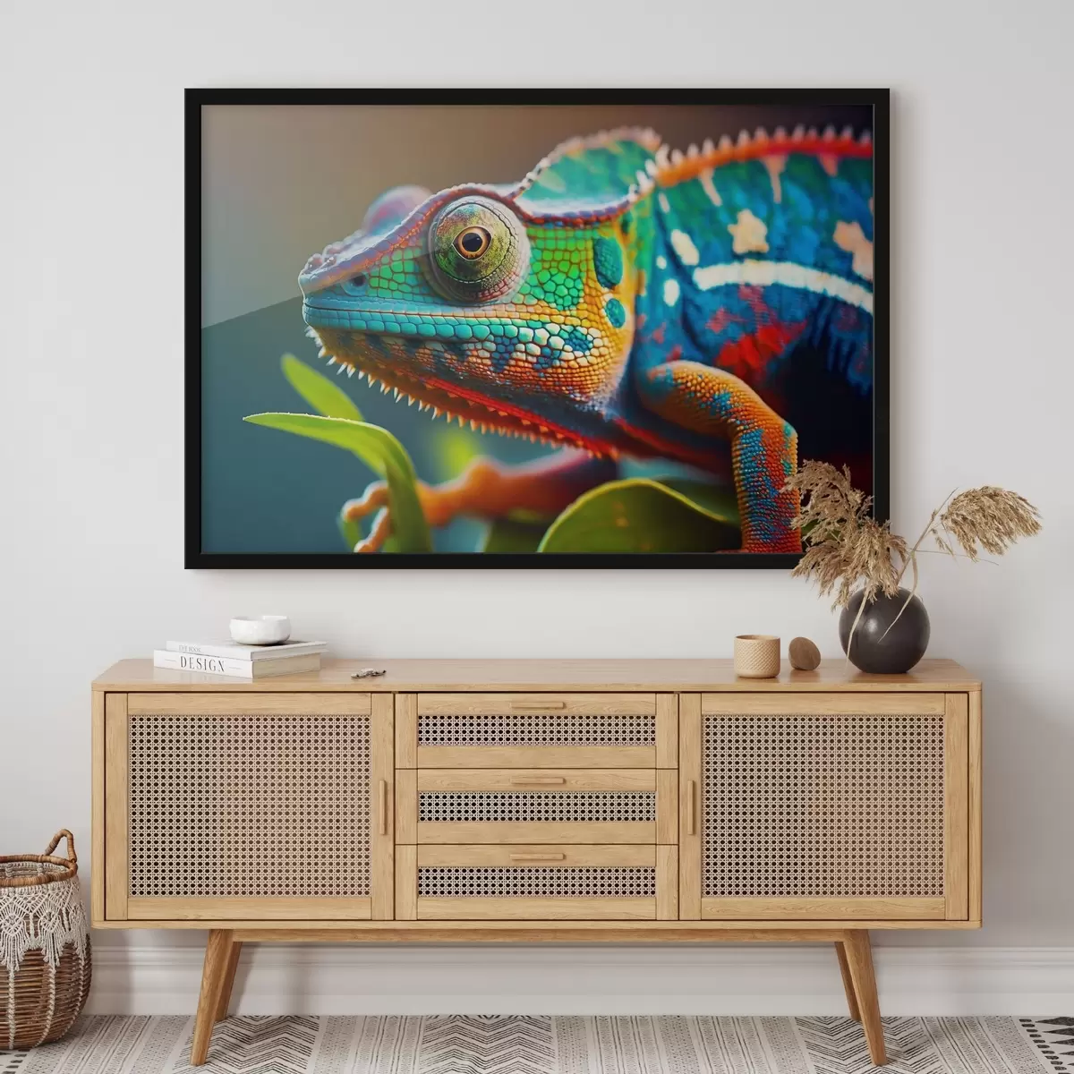 Poster buntes Chamäleon f33540