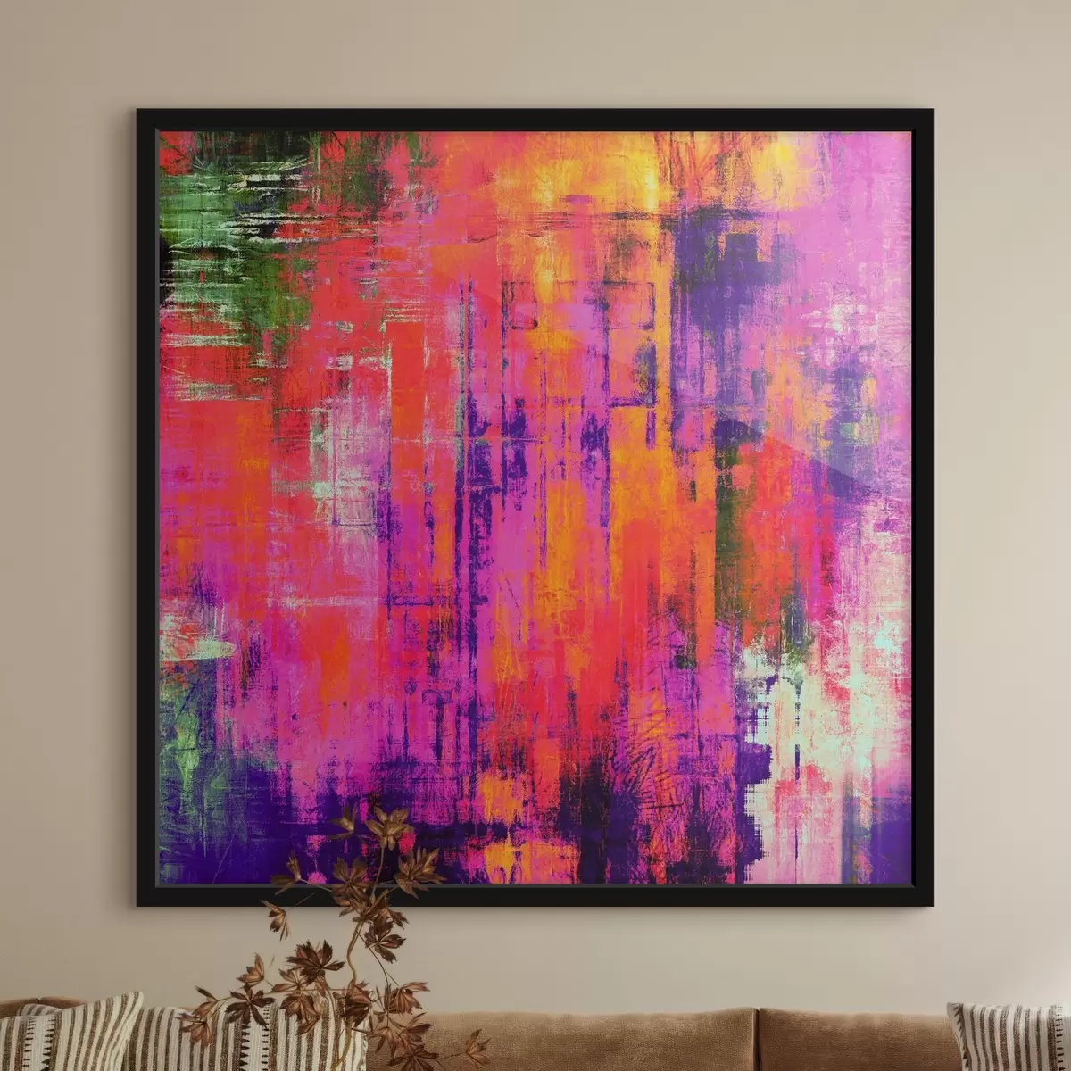 Poster rosa und lila Abstraktion f34054