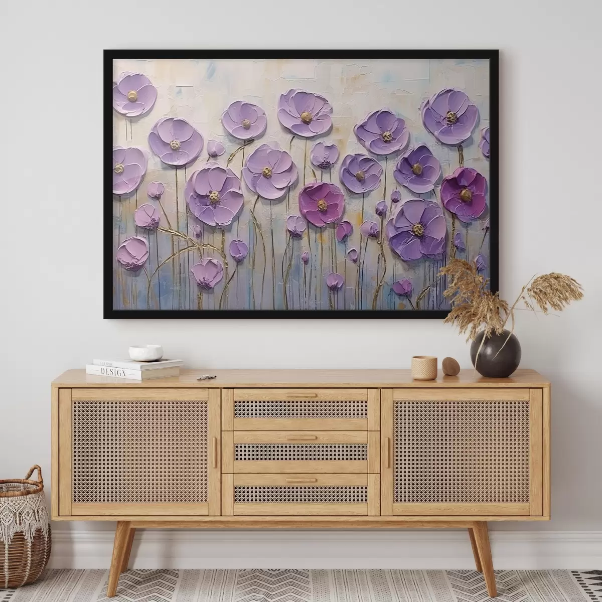 Poster Ölgemälde von Frühlingsblumen auf Leinwand f34856