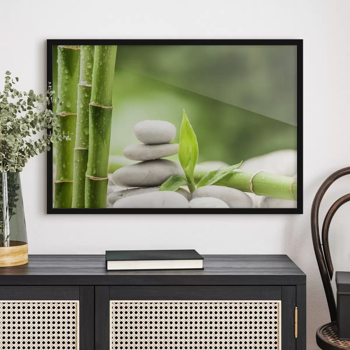 Poster grüner Bambus f34933