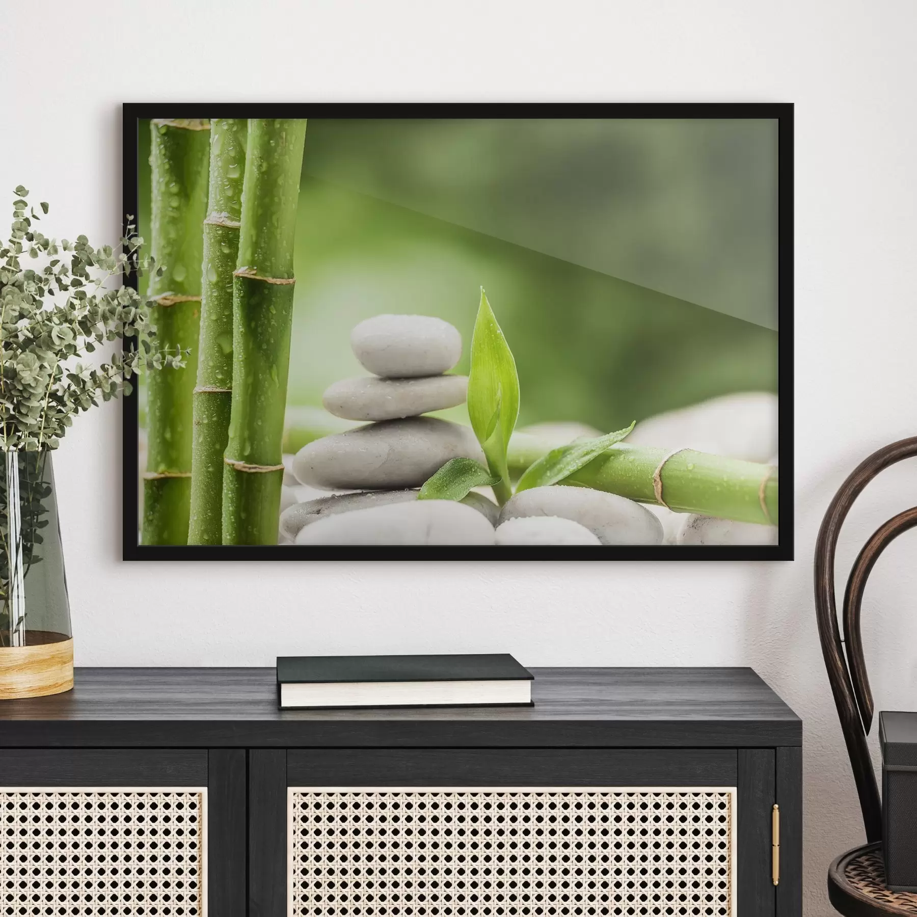 Wandbilder grüner Bambus f34933
