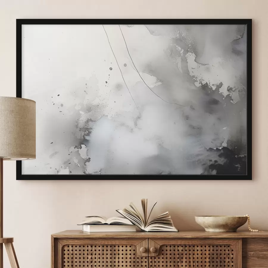 Fototapete Graue Abstraktion mit Pinselstrichen f35310