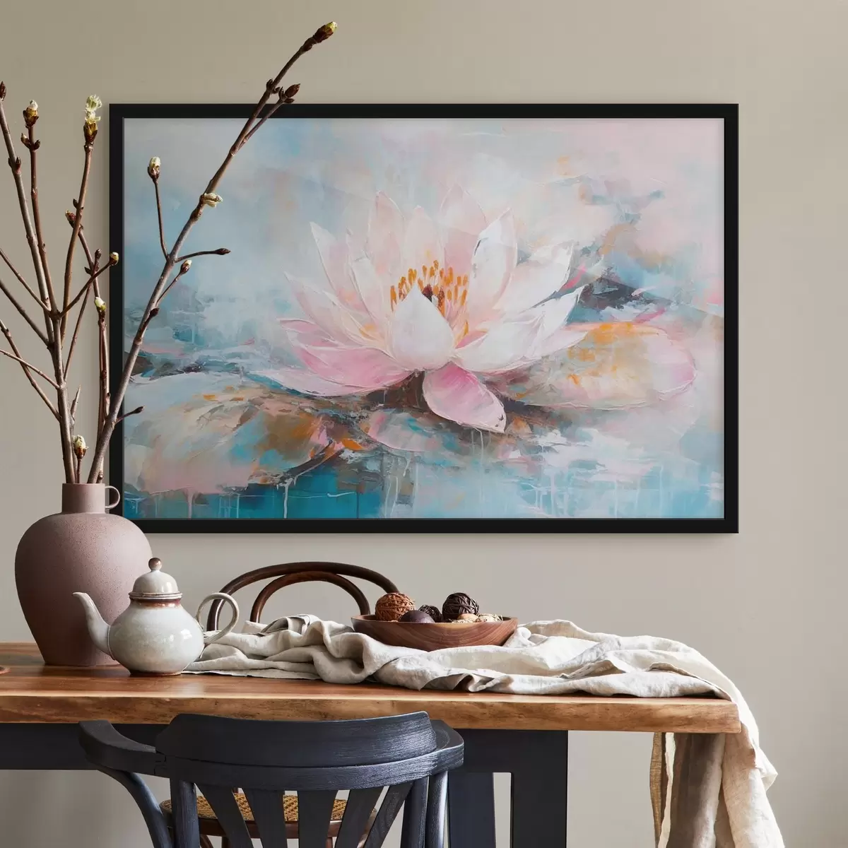 Poster Aquarell Pfingstrose Illustration f35449