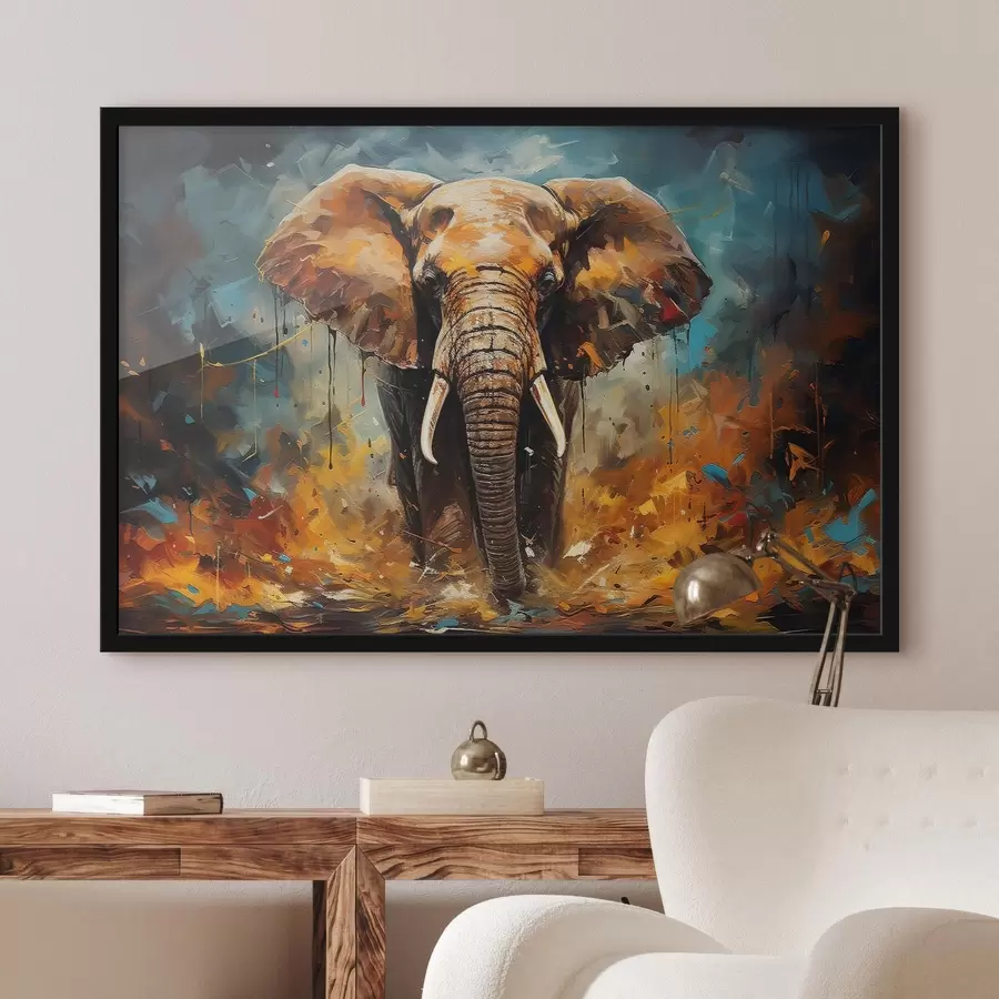 Fototapete Abstrakte Zeichnung, Elefant f35505