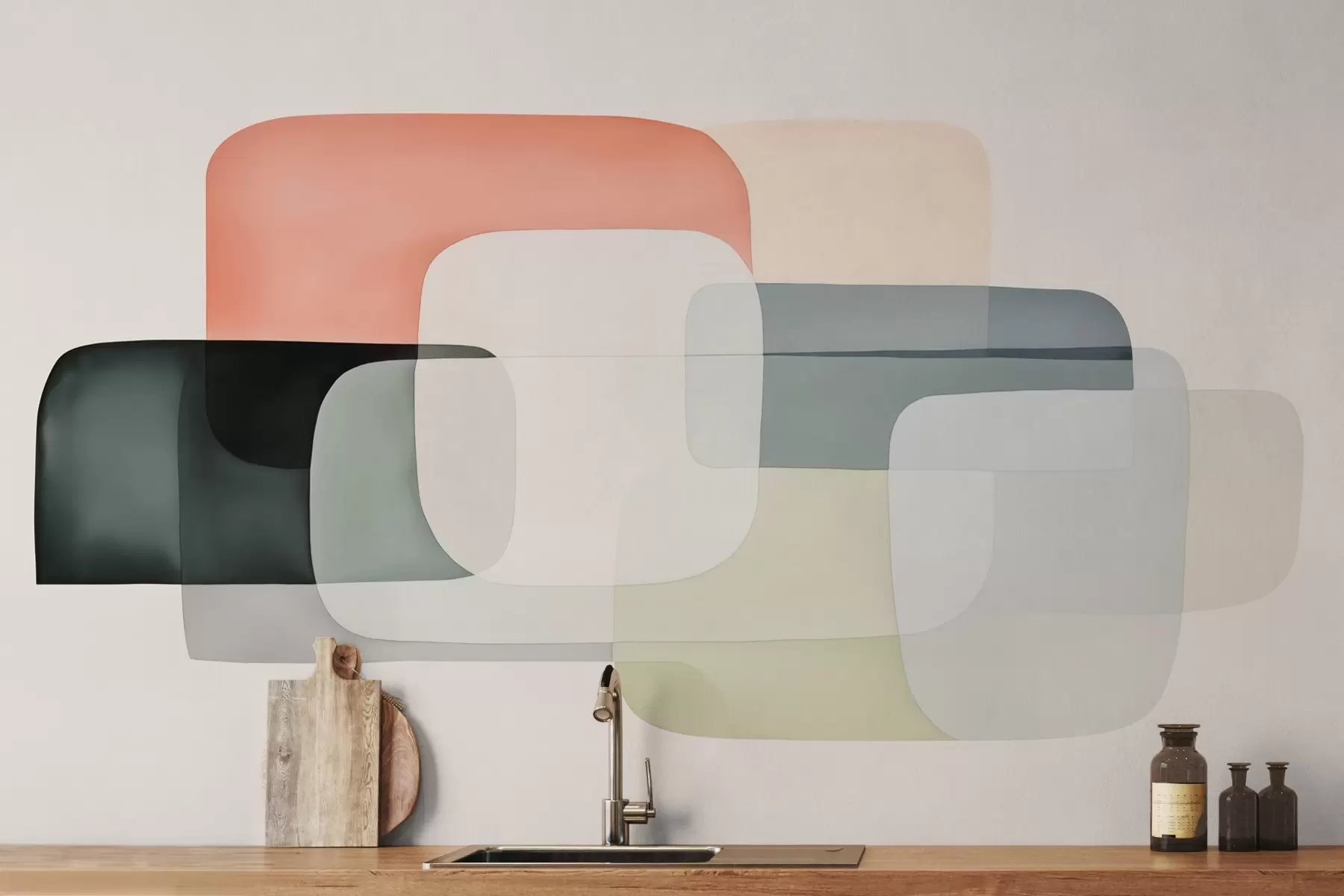 Fototapete Abstrakte geometrische Komposition w02586