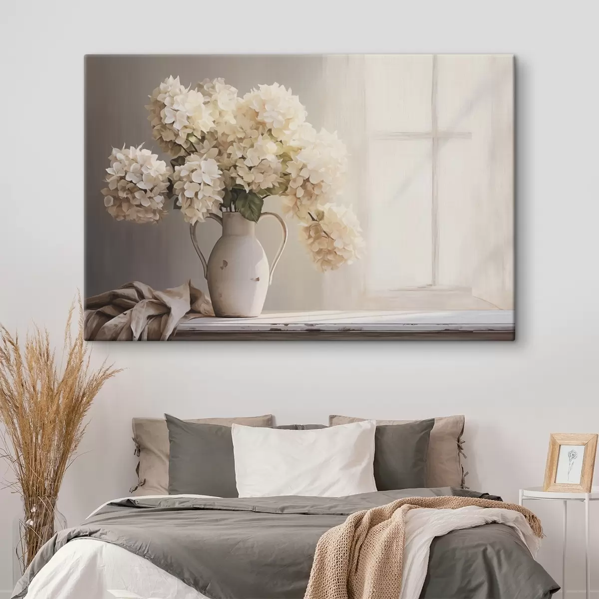 Wandbilder Vase mit Blumen auf der Fensterbank s41762