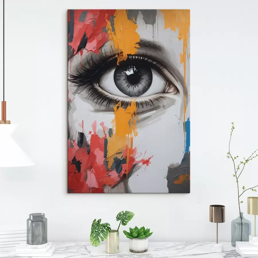 Wandbilder Auge einer Frau im Stil der Ölmalerei s41768