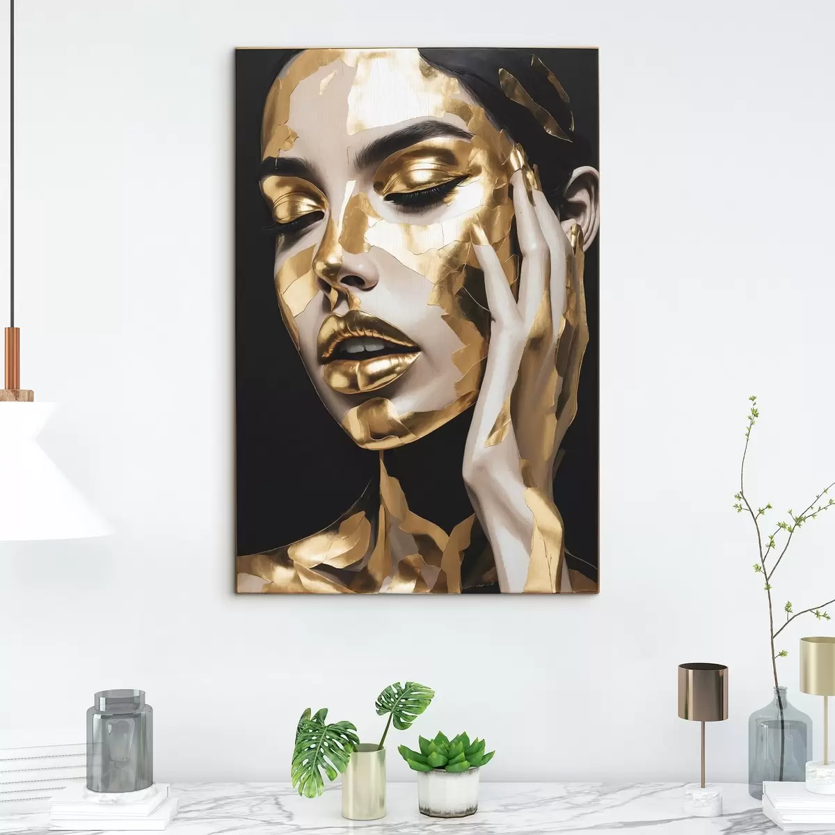 Wandbilder Mädchengesicht in Farbe s42091