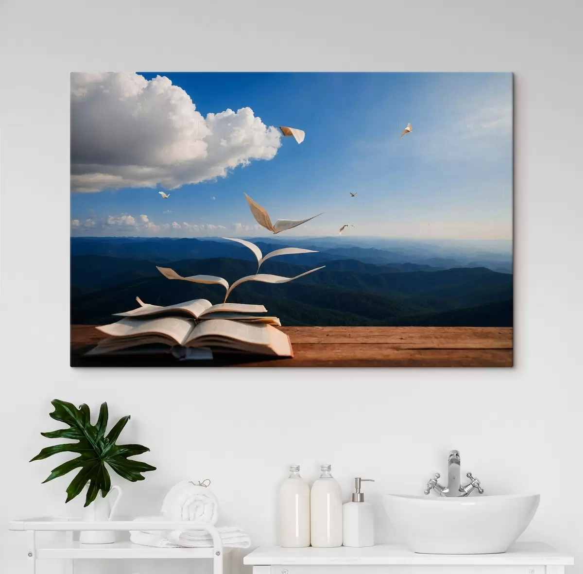 Wandbilder Fliegende Seiten eines Buches s42095