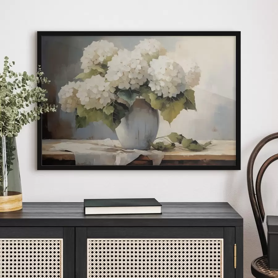 Fototapete Vase mit Blumen auf dem Tisch f41761