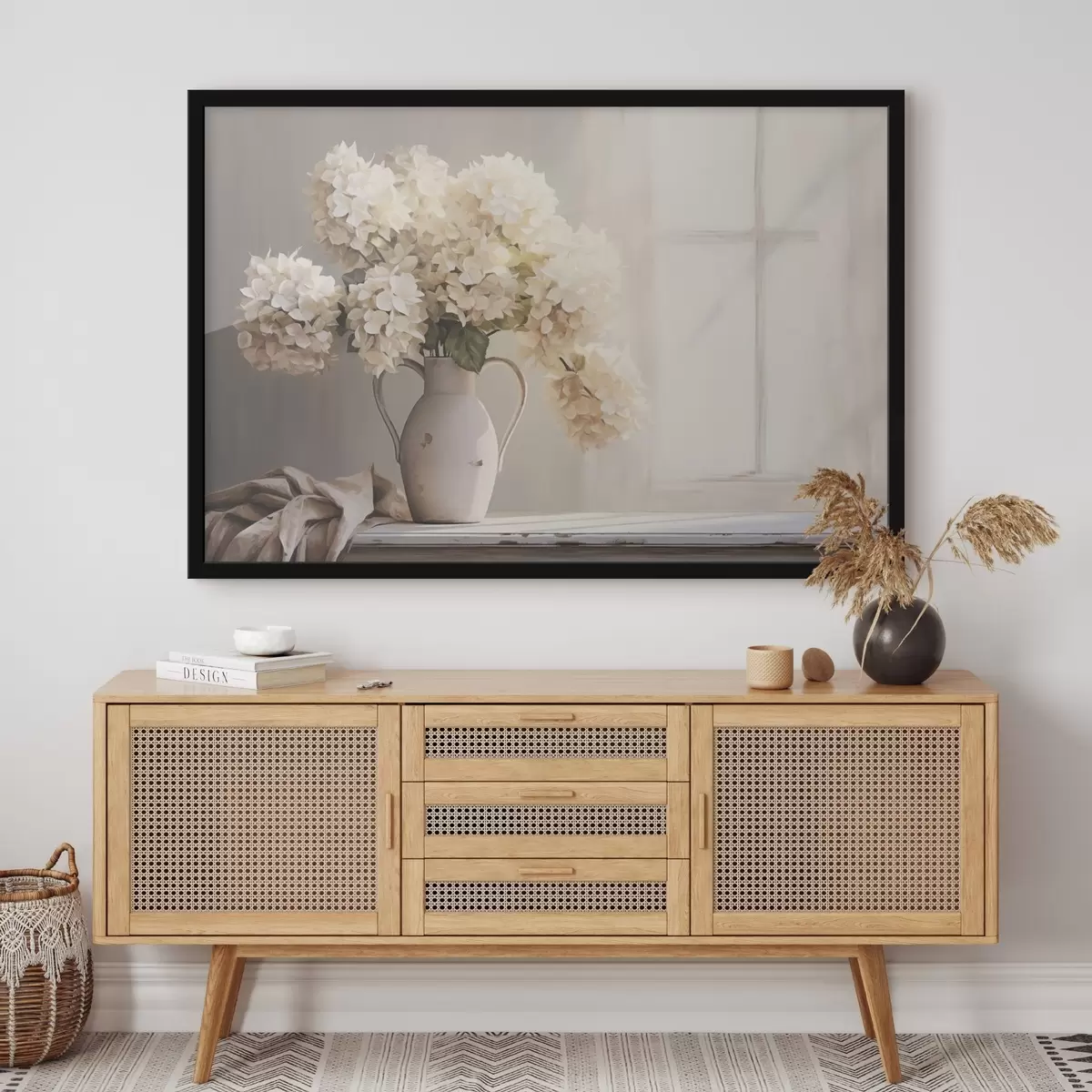 Poster Vase mit Blumen auf der Fensterbank f41762