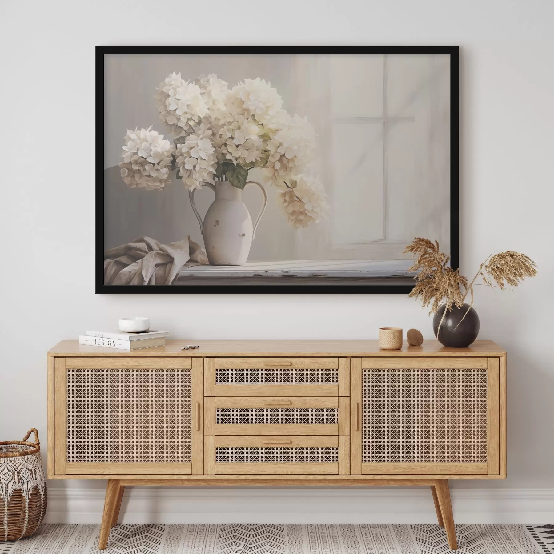 Fototapete Vase mit Blumen auf der Fensterbank f41762