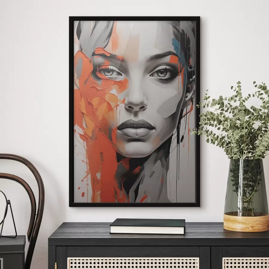 Fototapete Gesicht eines Mädchens im Stil der Ölmalerei f41764