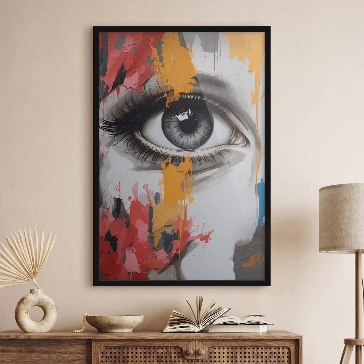 Poster Auge einer Frau im Stil der Ölmalerei f41768