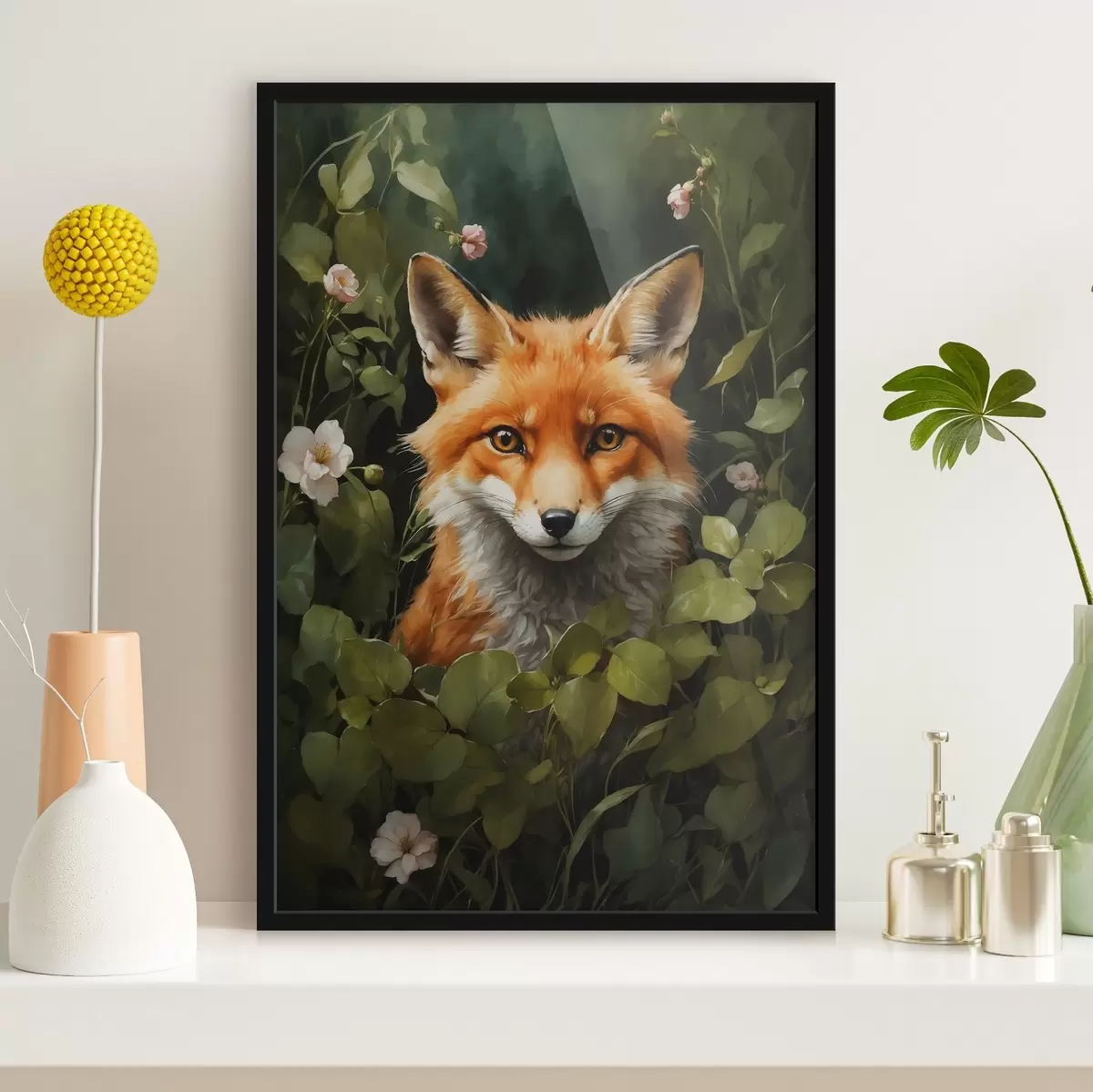 Poster Fuchs im Gebüsch f41777