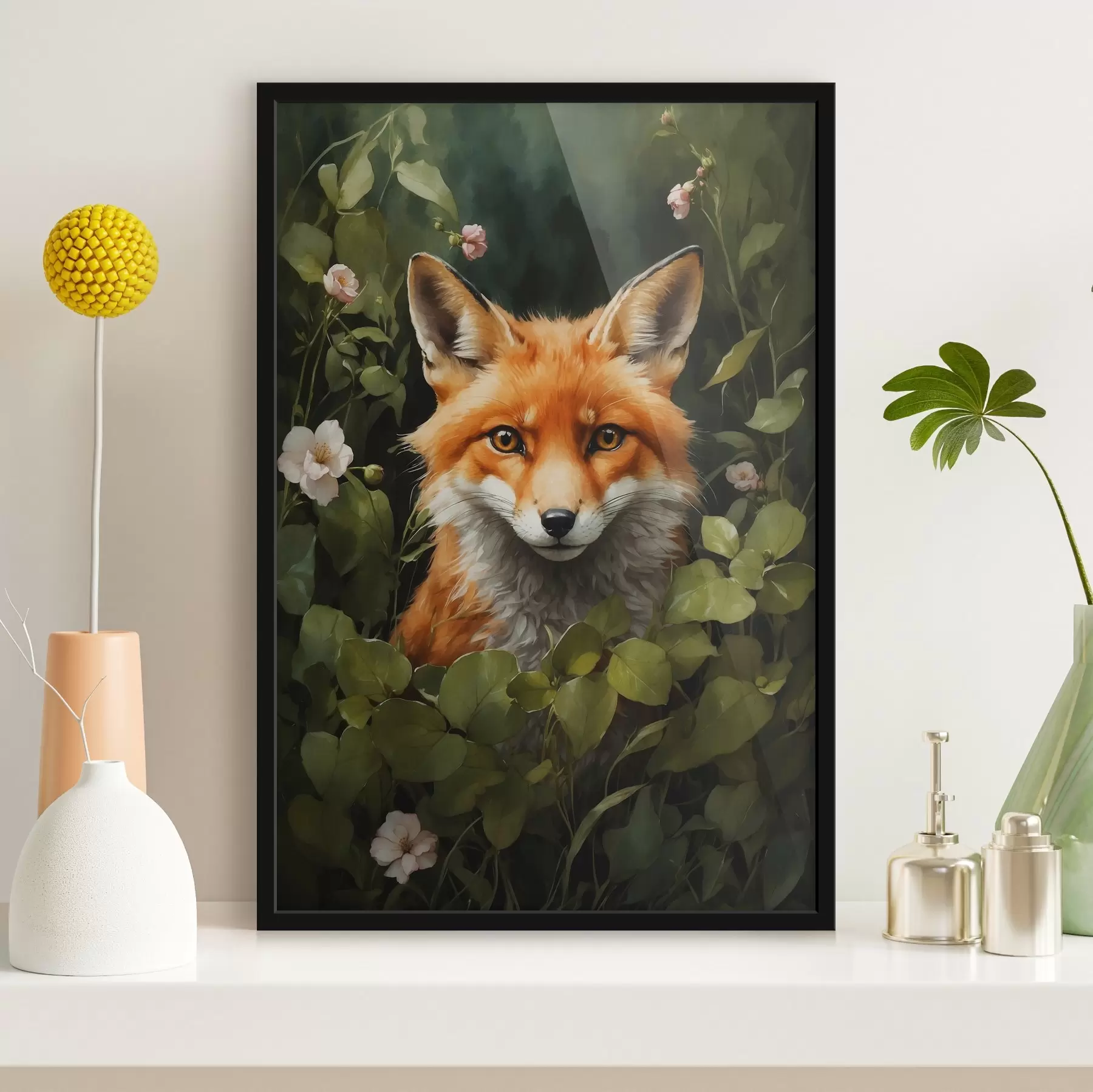 Fototapete Fuchs im Gebüsch f41777