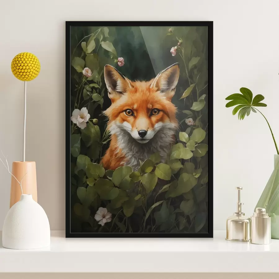 Fototapete Fuchs im Gebüsch f41777