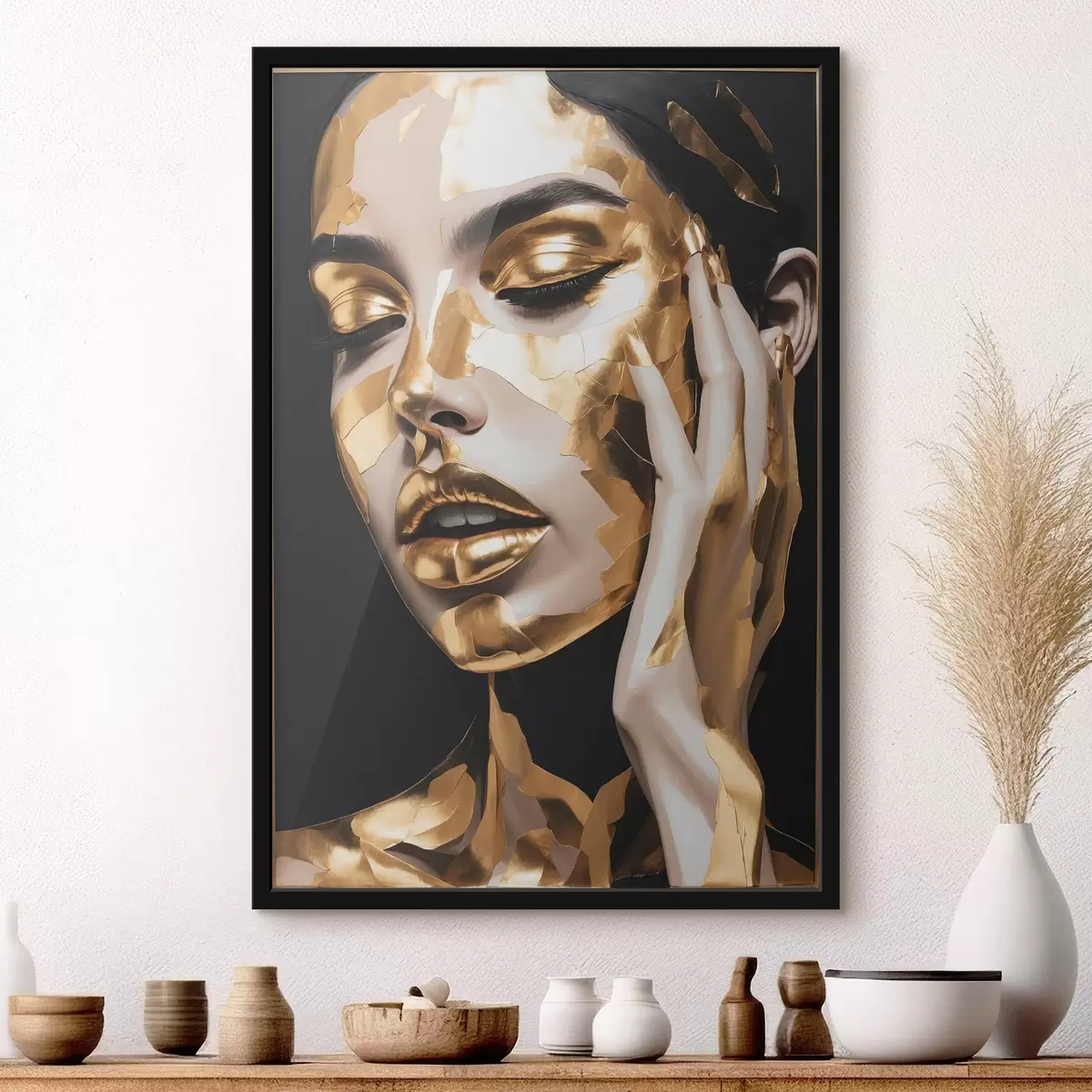 Poster Mädchengesicht in Farbe f42091