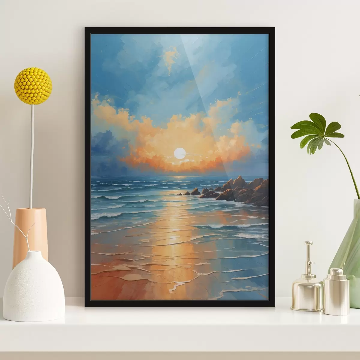 Poster Meer und Felsen f42093