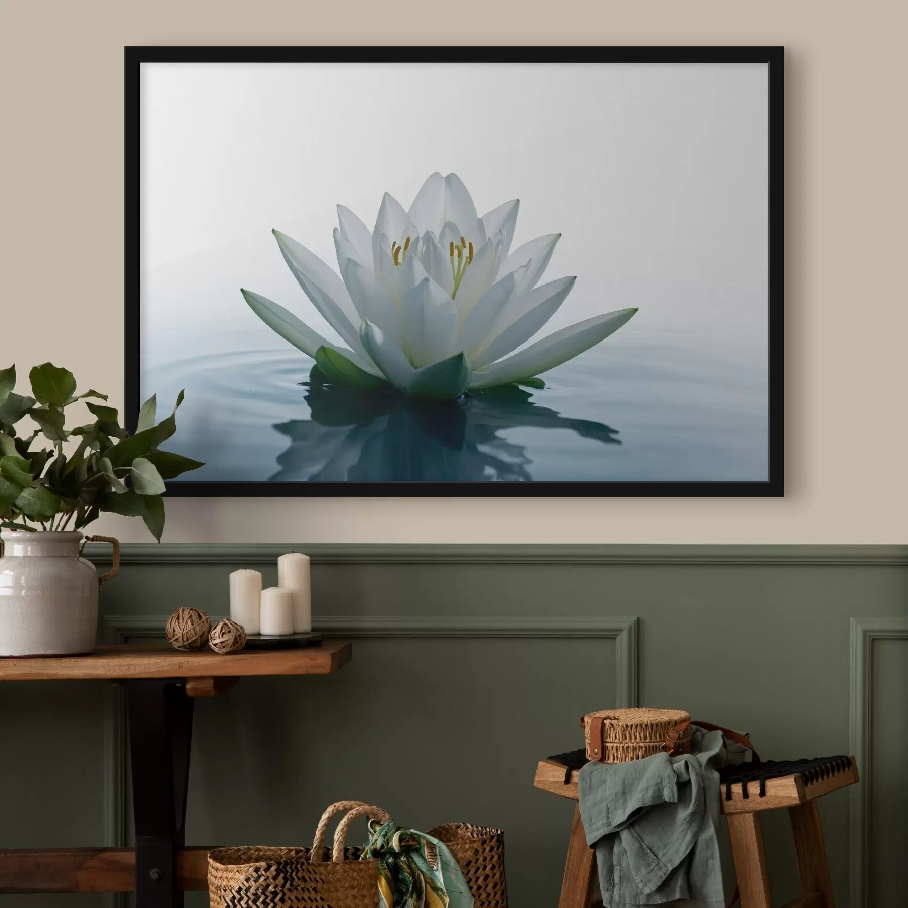 Fototapete Auf dem Wasser schwimmende Lilie f42098