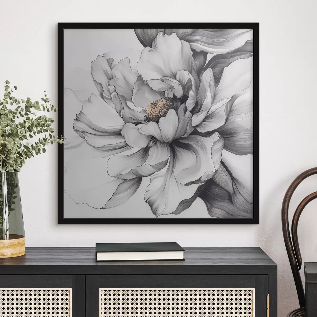 Poster Große abstrakte Blume f41990