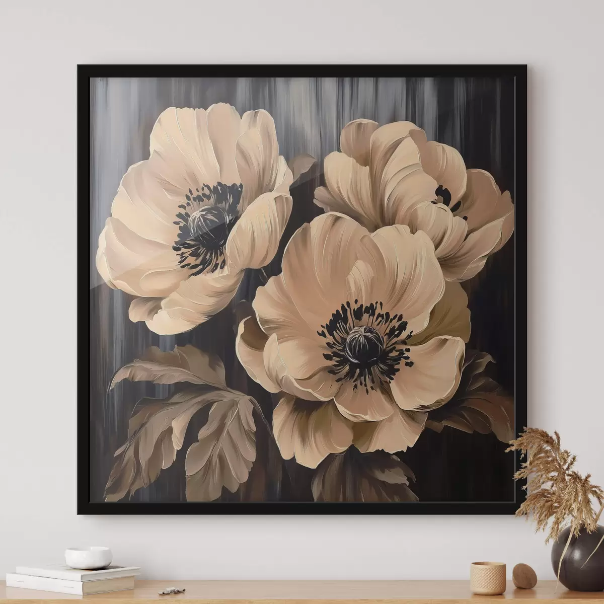 Poster Blumenstrauß aus großen Blumen f42110