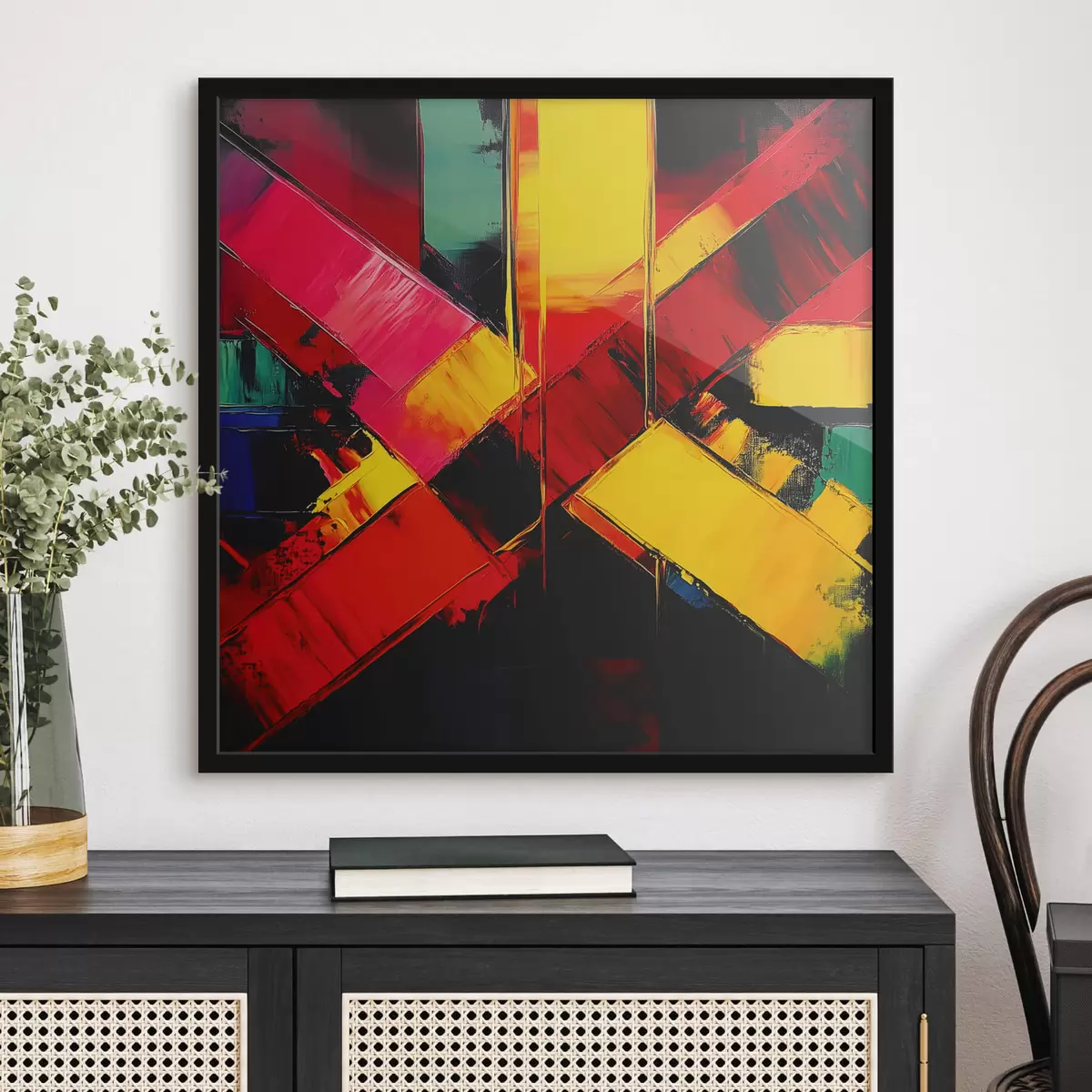 Poster Mehrfarbige Abstraktion f42112