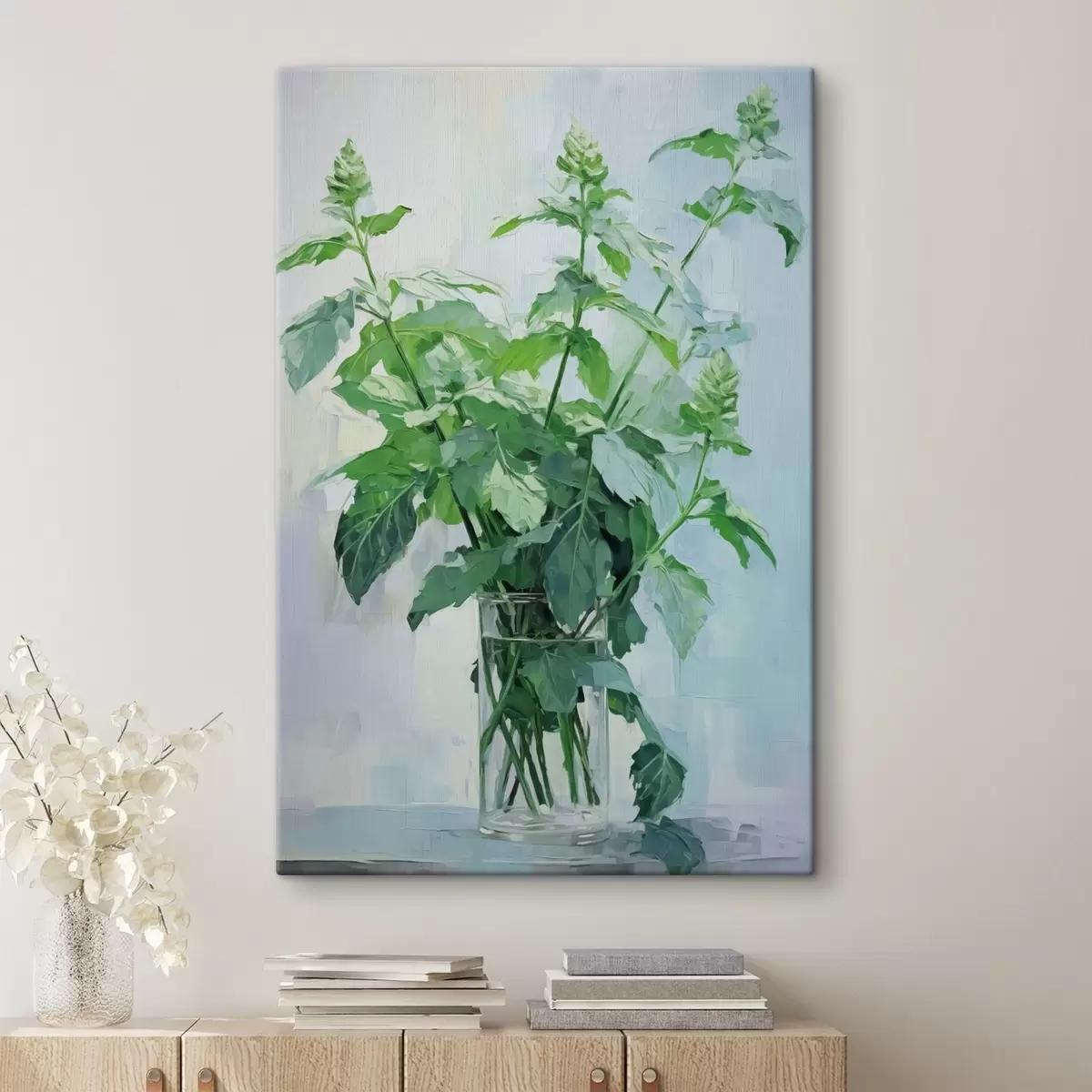 Wandbilder Vegetation in einer transparenten Vase Nachahmung der Malerei s42148