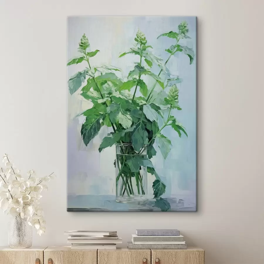 Wandbilder Vegetation in einer transparenten Vase Nachahmung der Malerei s42148