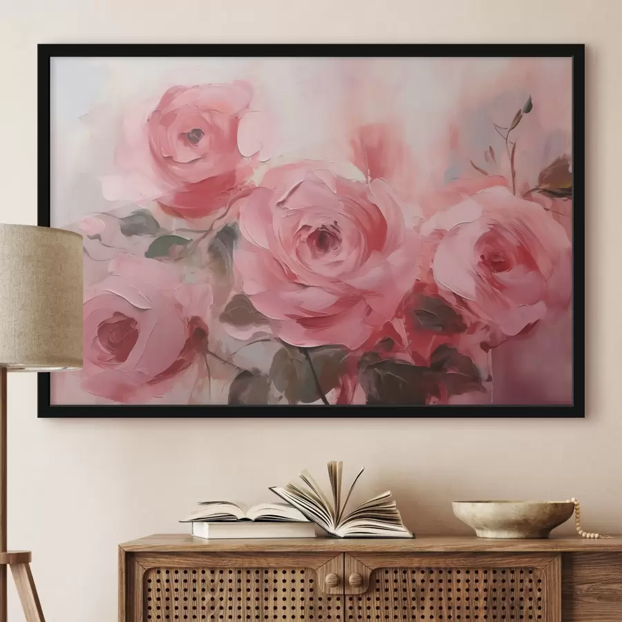 Fototapete Abstrakte Rosen Nachahmung Malerei f42138