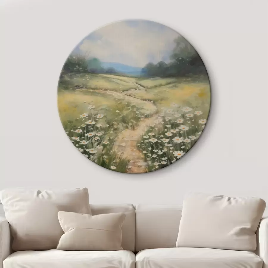 Wandbilder Wiese mit Gänseblümchen Nachahmung der Malerei r42134