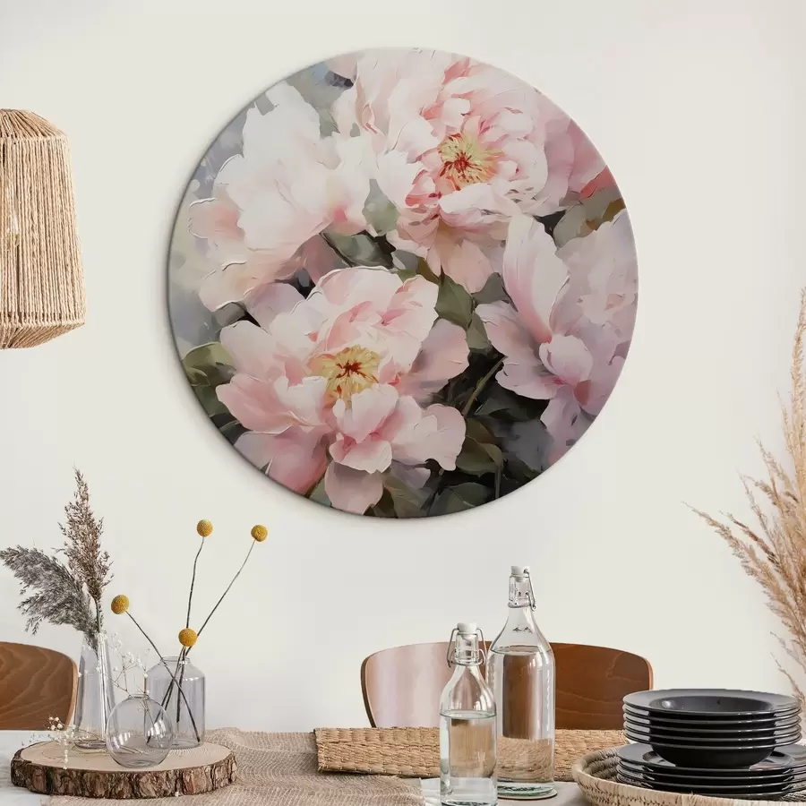 Wandbilder Rosa Pfingstrosen Nachahmung Malerei r42147