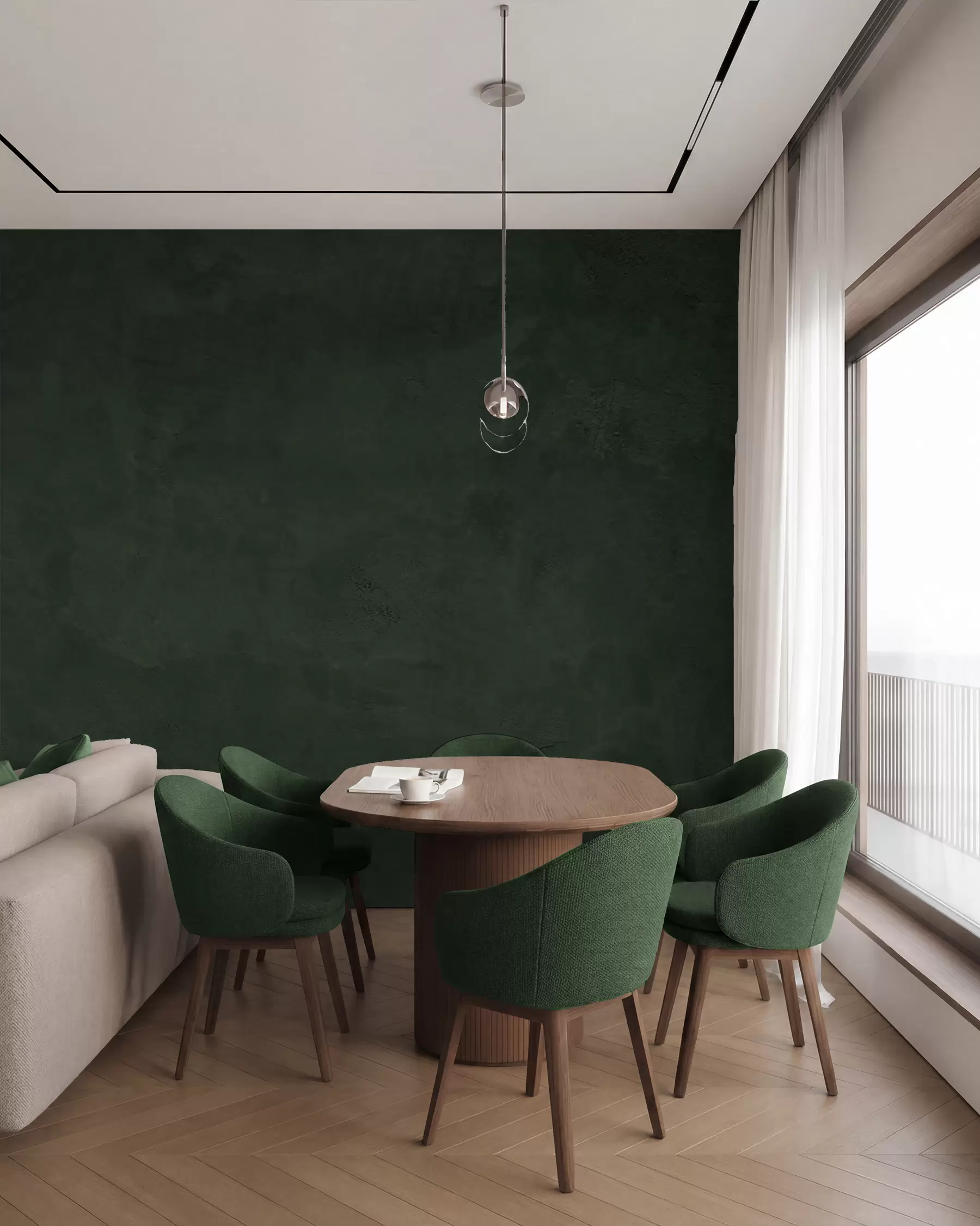 Fototapete Grüner Hintergrund mit Betonwandeffekt w02553v1