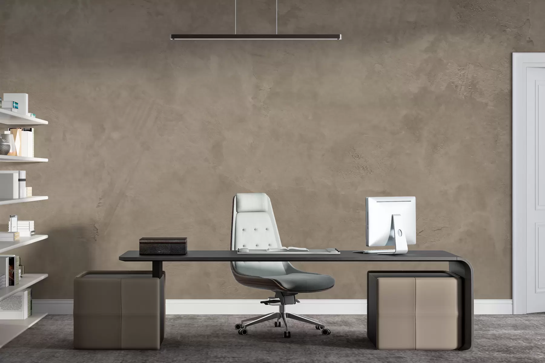 Fototapete Brauner und beiger Hintergrund mit Betonwandeffekt w02553v3