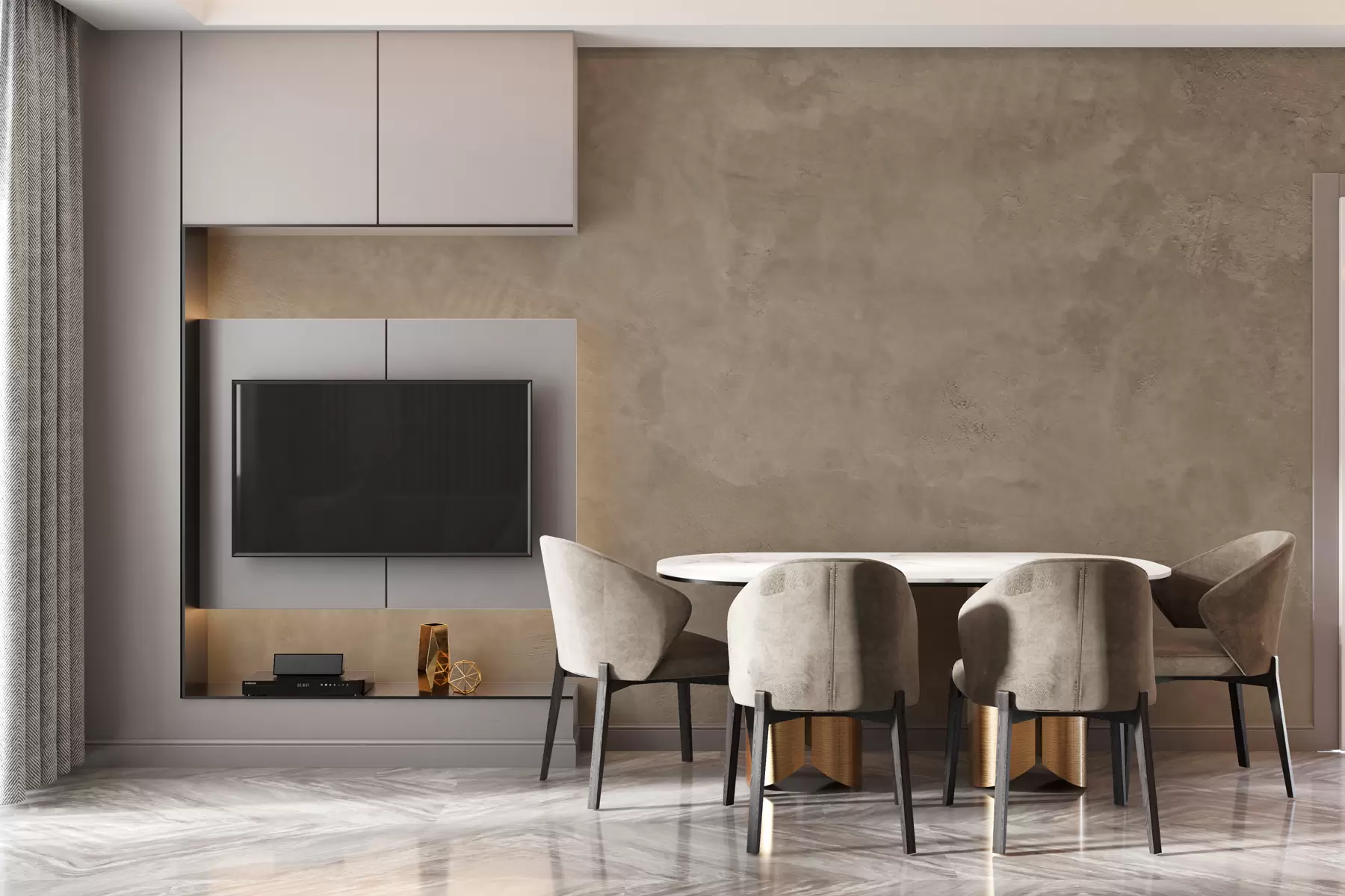 Fototapete Brauner und beiger Hintergrund mit Betonwandeffekt w02553v3