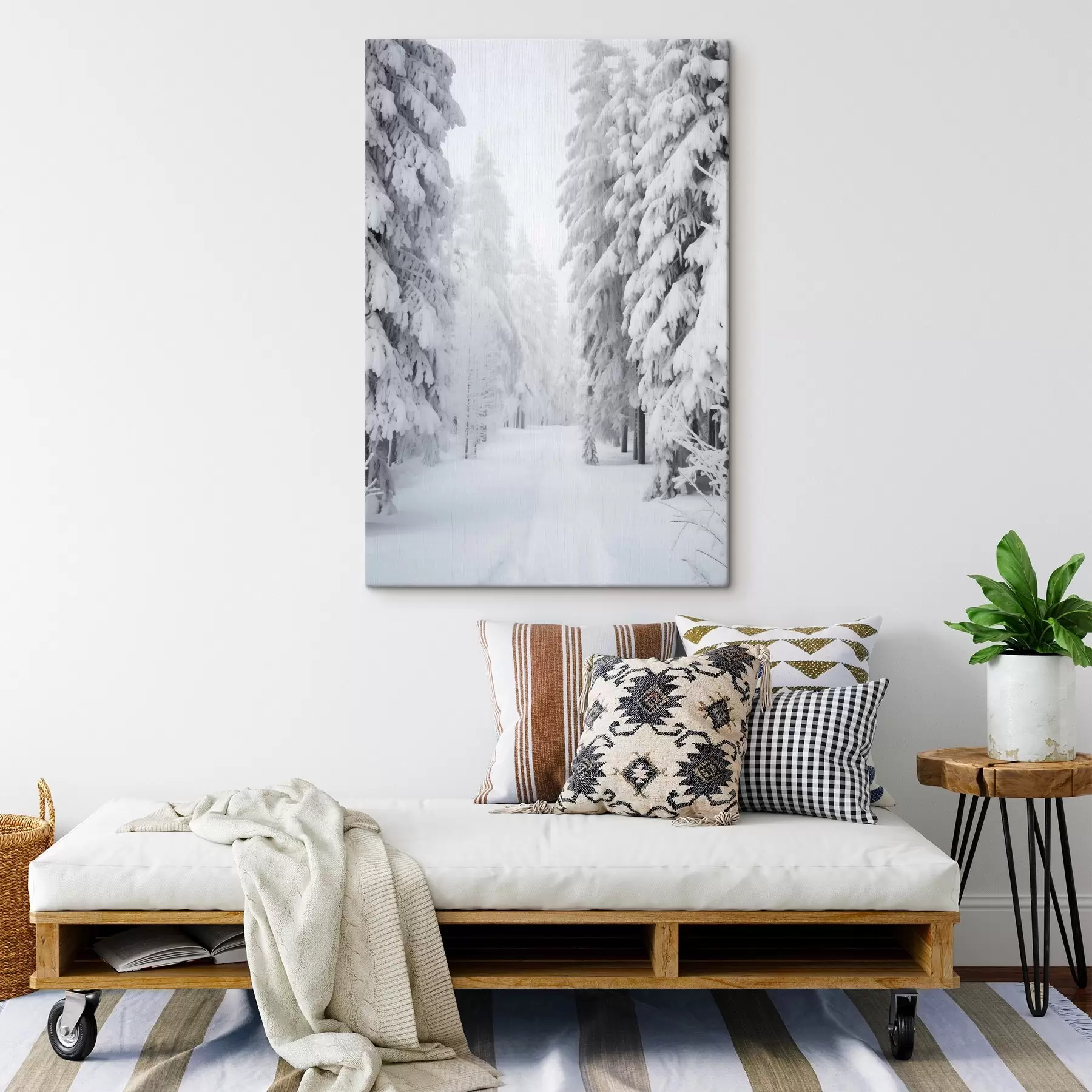 Wandbilder Winterwald im Schnee s42153