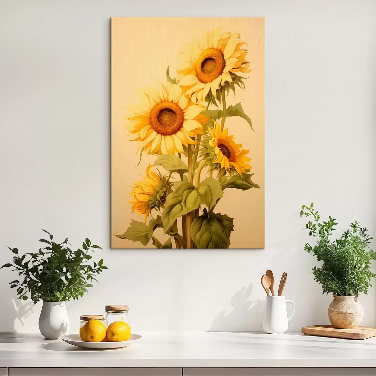 Wandbilder Sonnenblumen im Sonnenlicht s42155