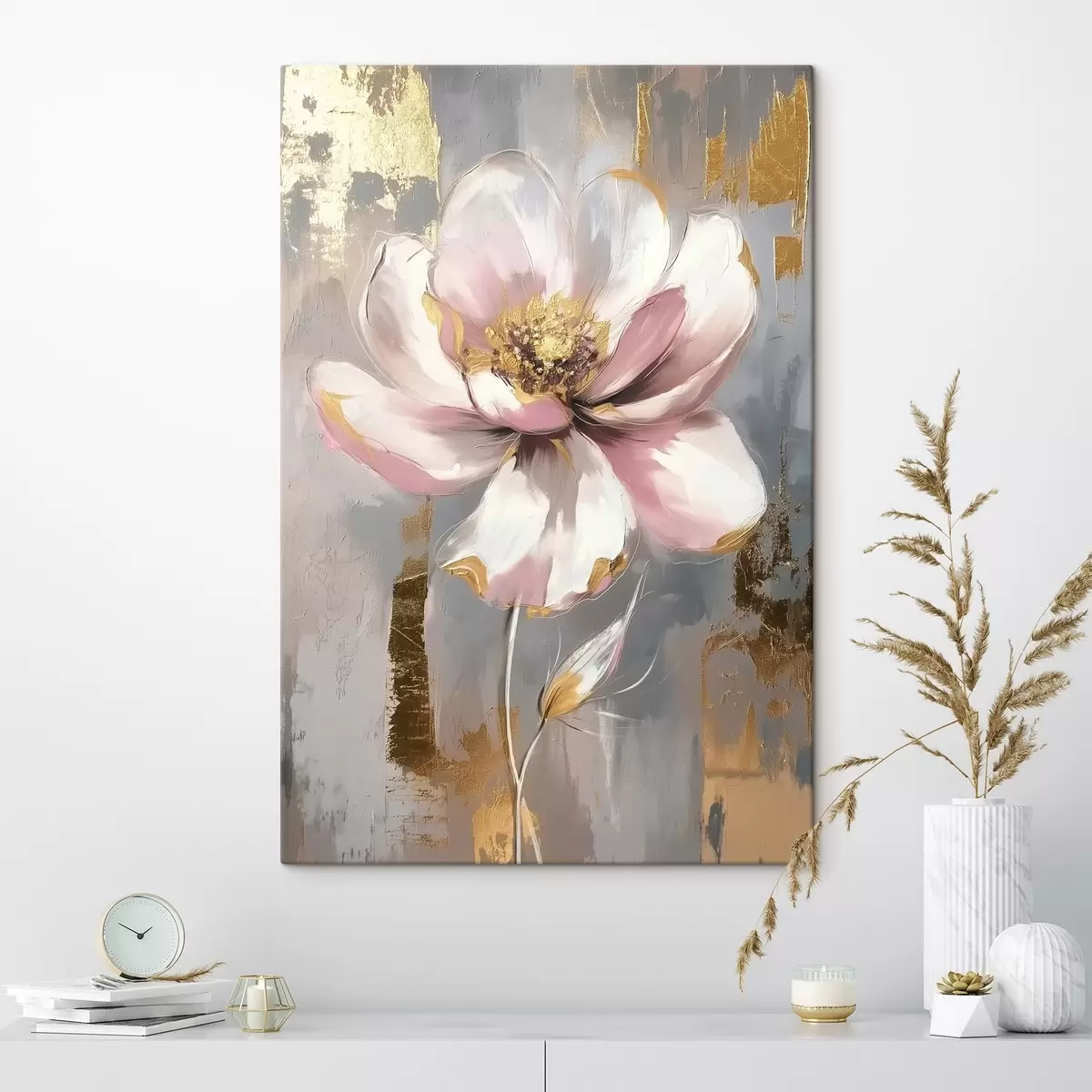 Wandbilder Blume auf abstraktem Hintergrund s42167