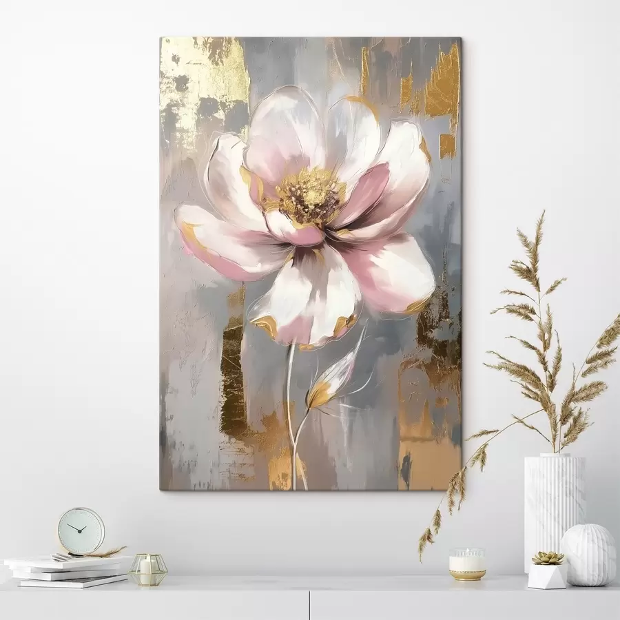 Wandbilder Blume auf abstraktem Hintergrund s42167