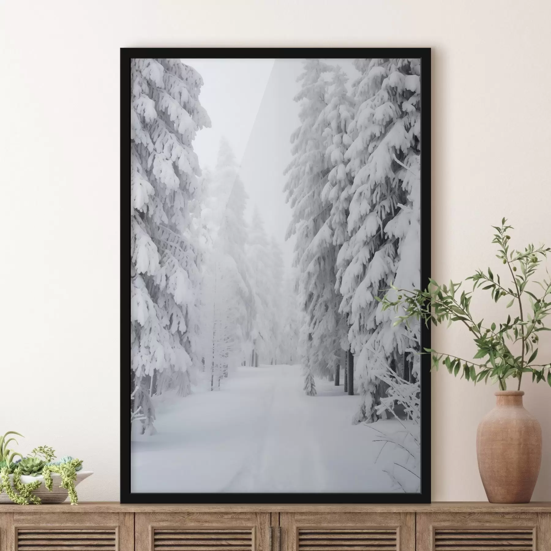 Fototapete Winterwald im Schnee f42153