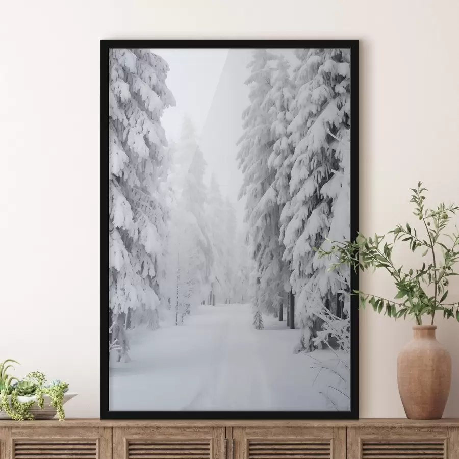 Fototapete Winterwald im Schnee f42153