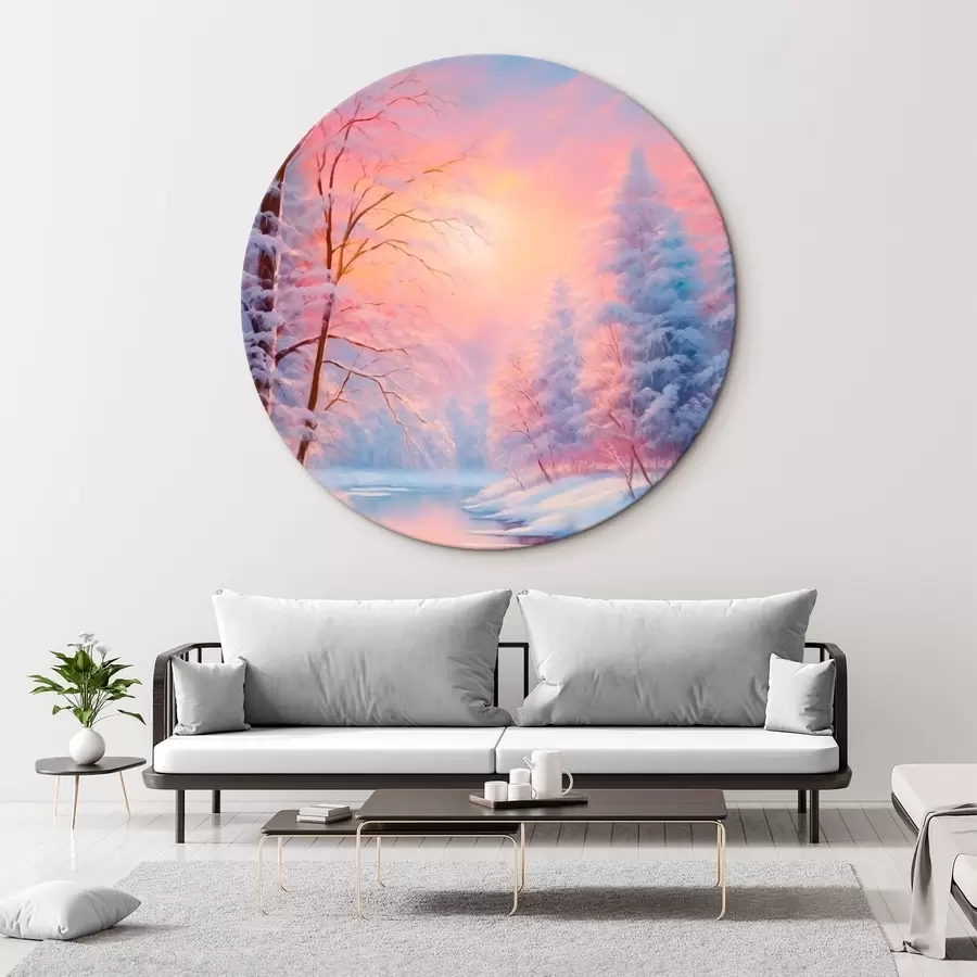 Wandbilder Wintermärchen am Fluss r42149