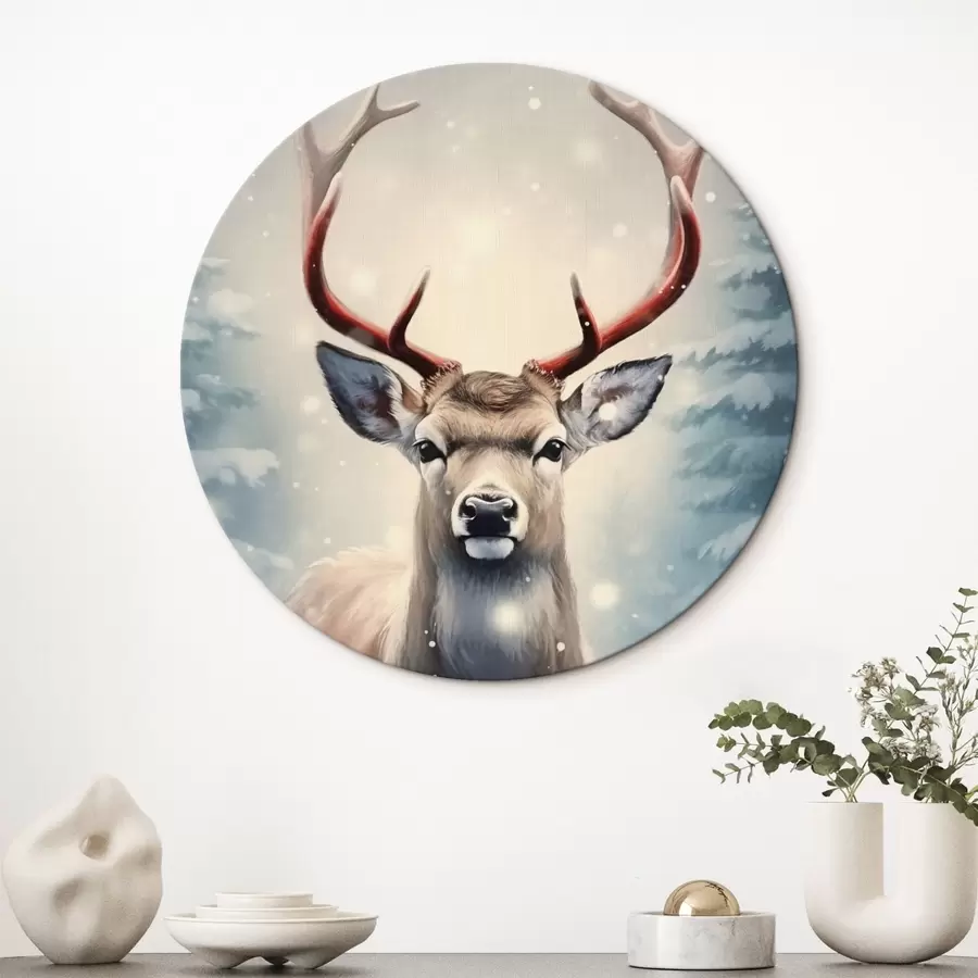 Wandbilder Winter-Rentiere r42169