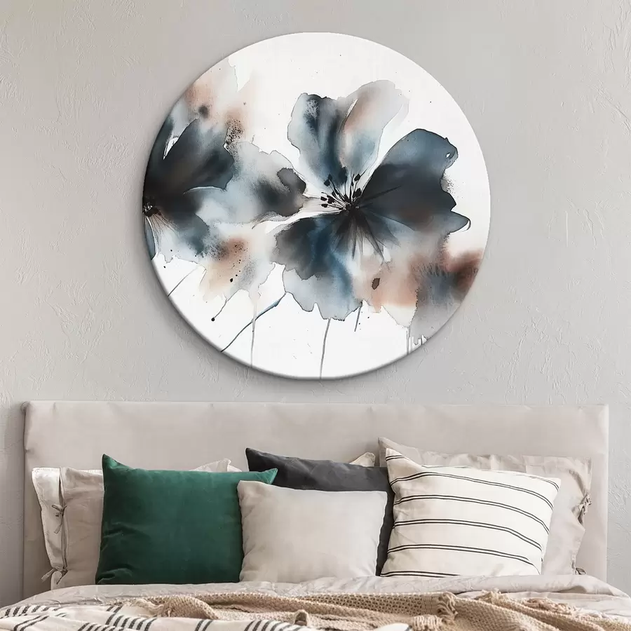 Wandbilder Blumen im Aquarellstil, blaue Farben r42208