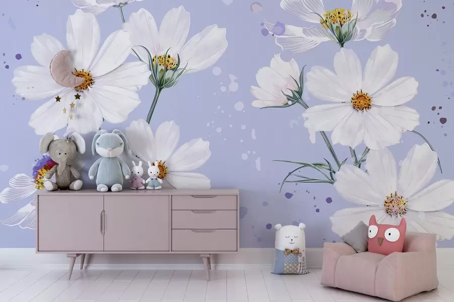 Fototapete Blaue Blume Touch w02651v1