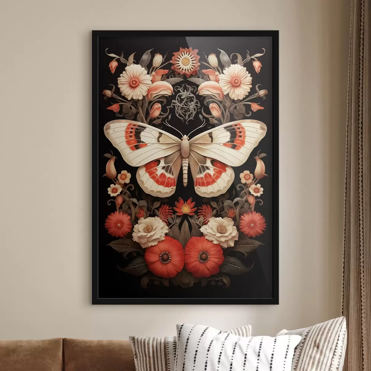 Poster Eine Vielzahl von Schmetterlingen f42293